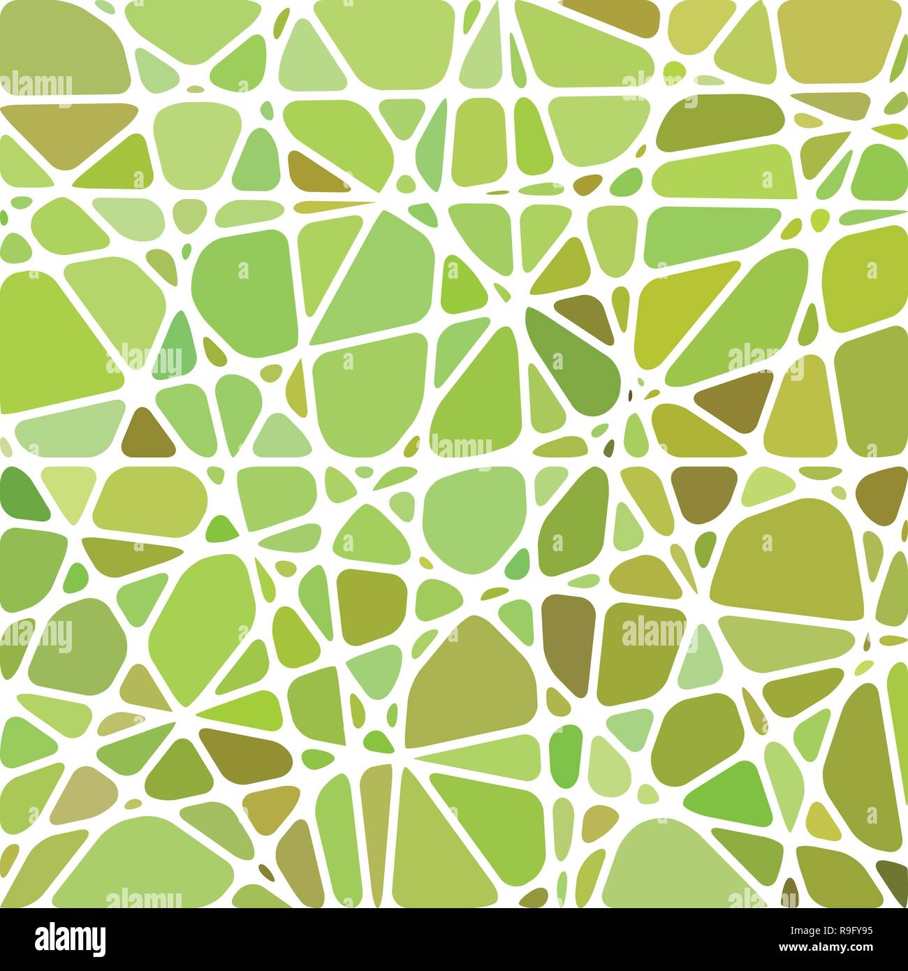 abstract vector stained-glass mosaic background - green and brown Stock ...