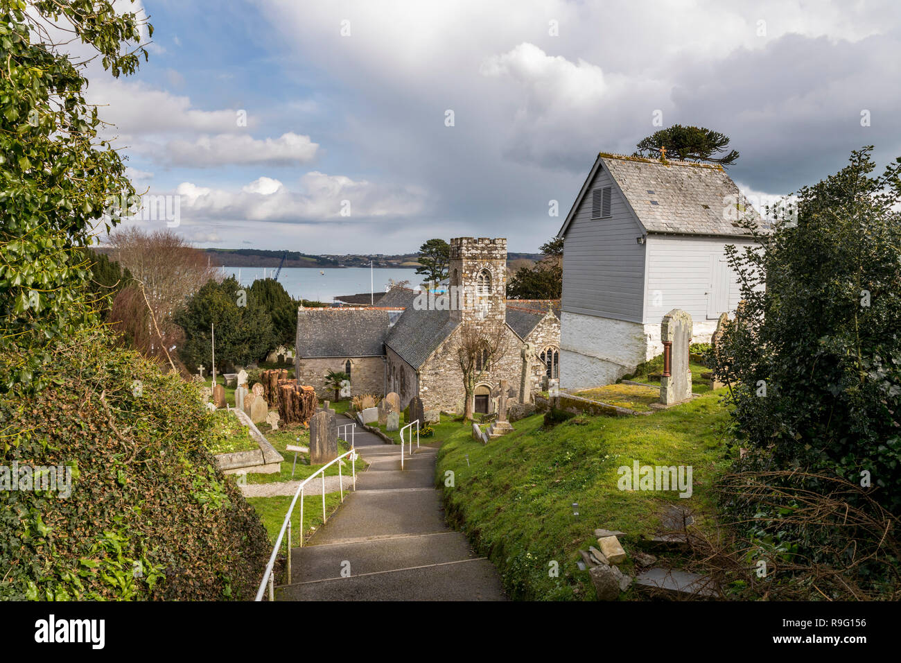Mylor Church; Cornwall; UK Stock Photo Alamy