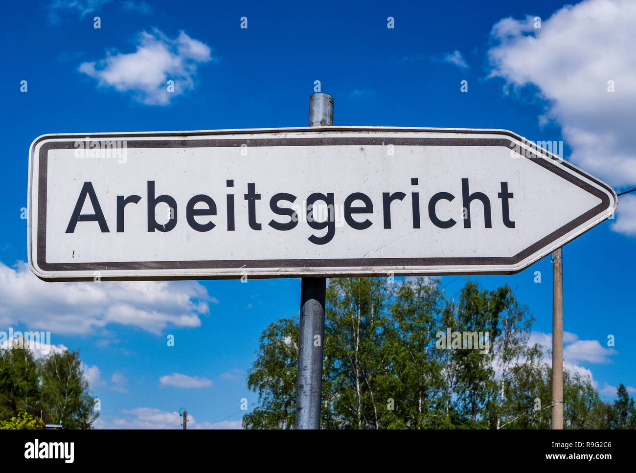 Labor Court sign Stock Photo