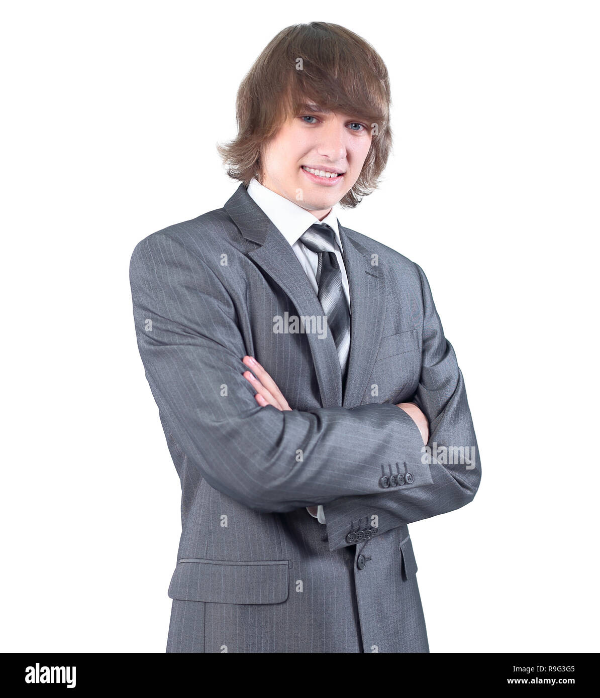 portrait of confident young business men .isolated on white Stock Photo ...