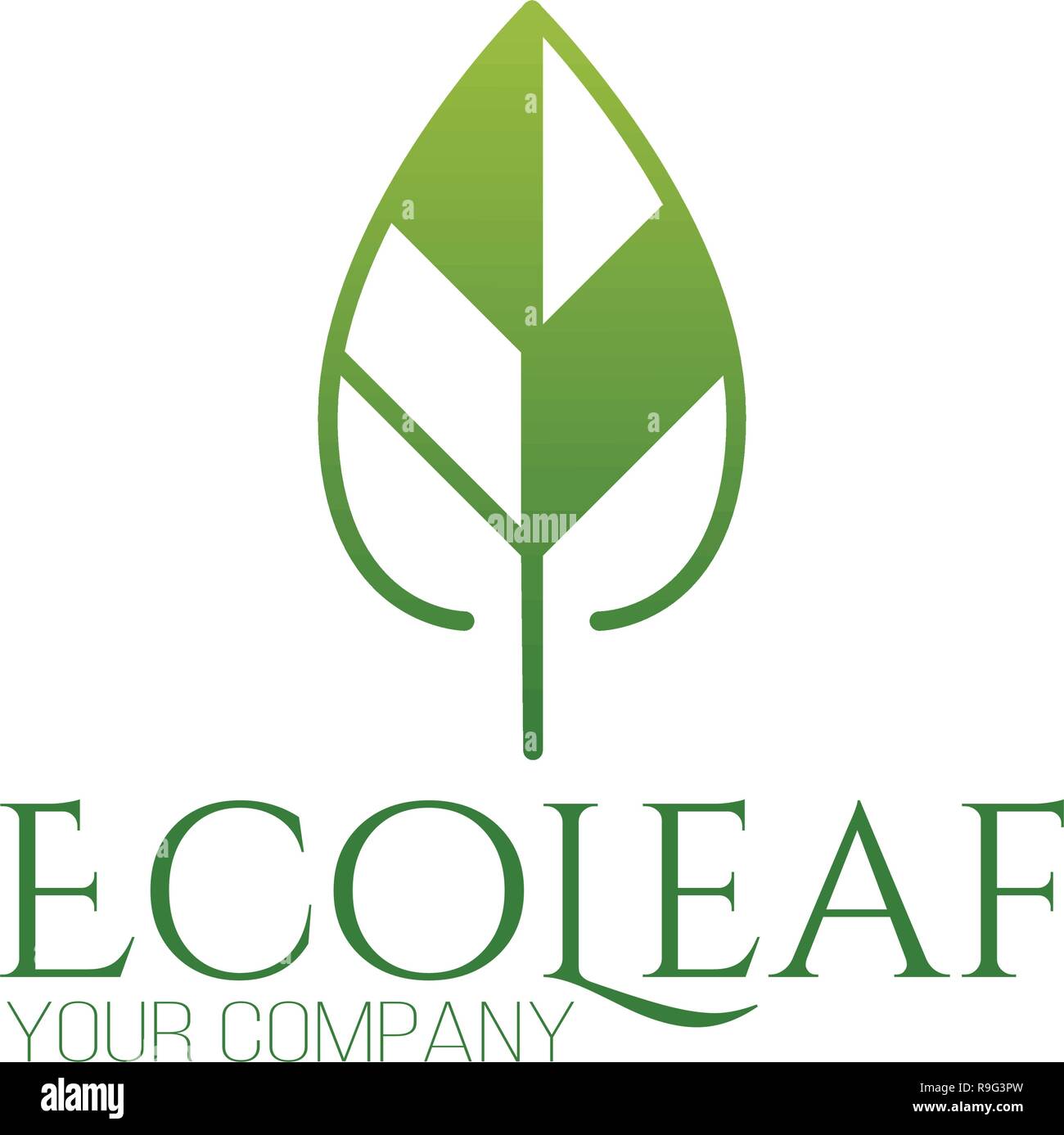 Abstract green leaf logo icon vector design. Landscape design, garden ...