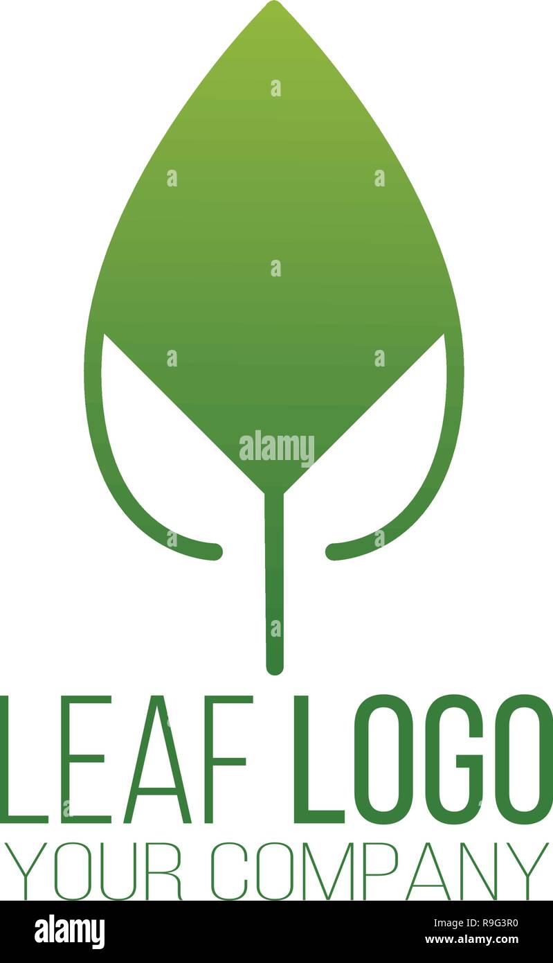Abstract green leaf logo icon vector design. Landscape design, garden ...