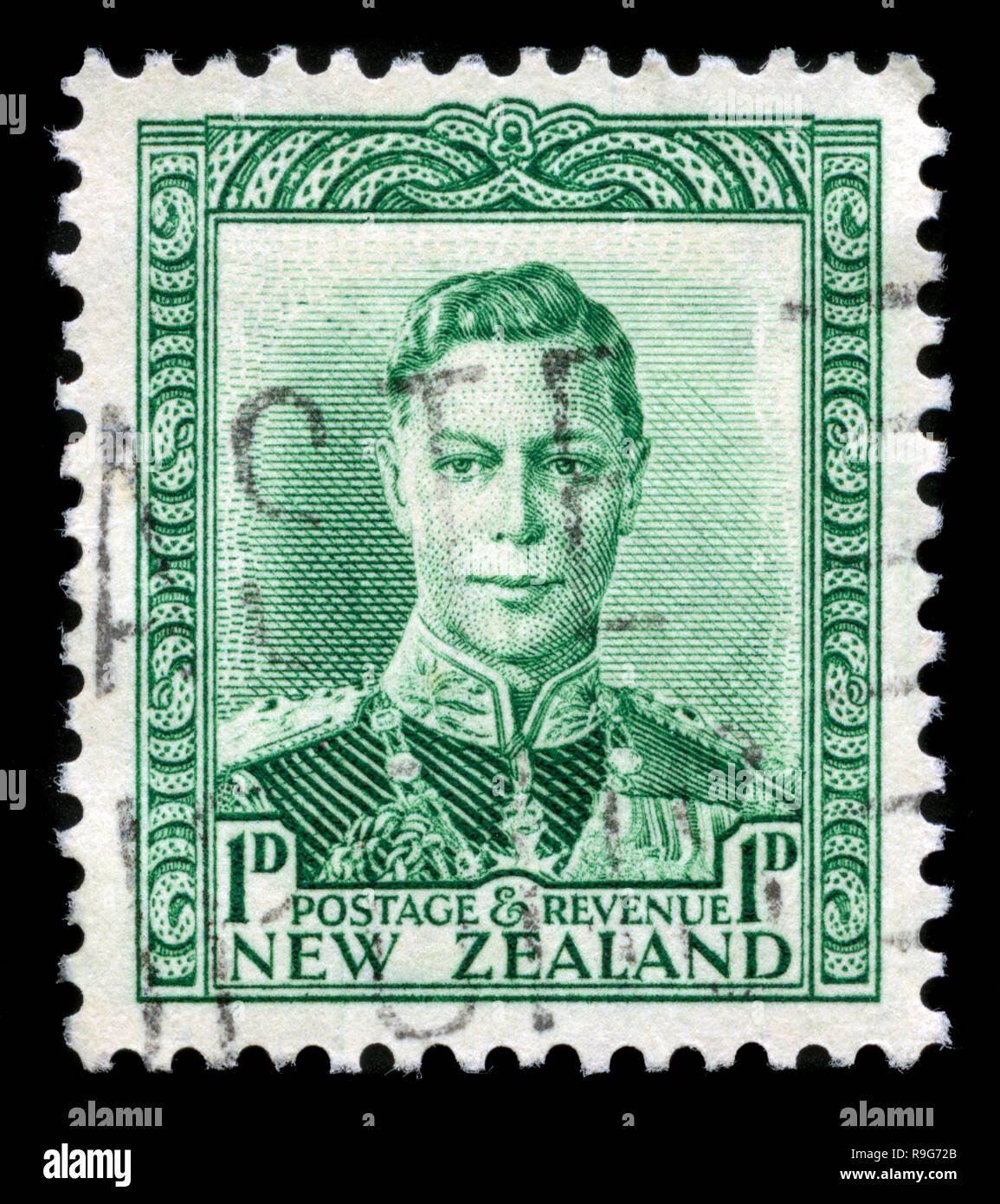 Postage stamp from New Zealand in the King VI series issued in
