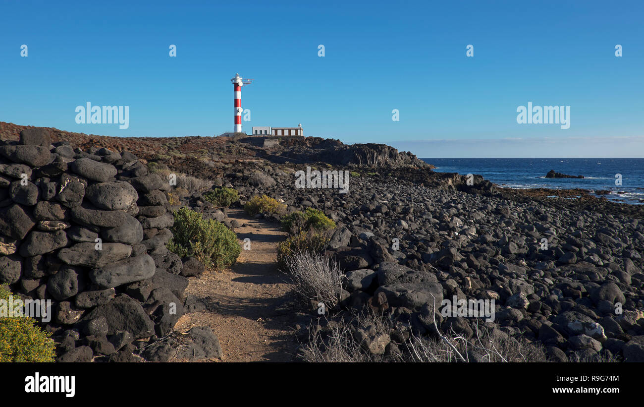 Punta De Rasca Arid landscape of Malpais de la Rasca, a natural reserve close to Palm ...