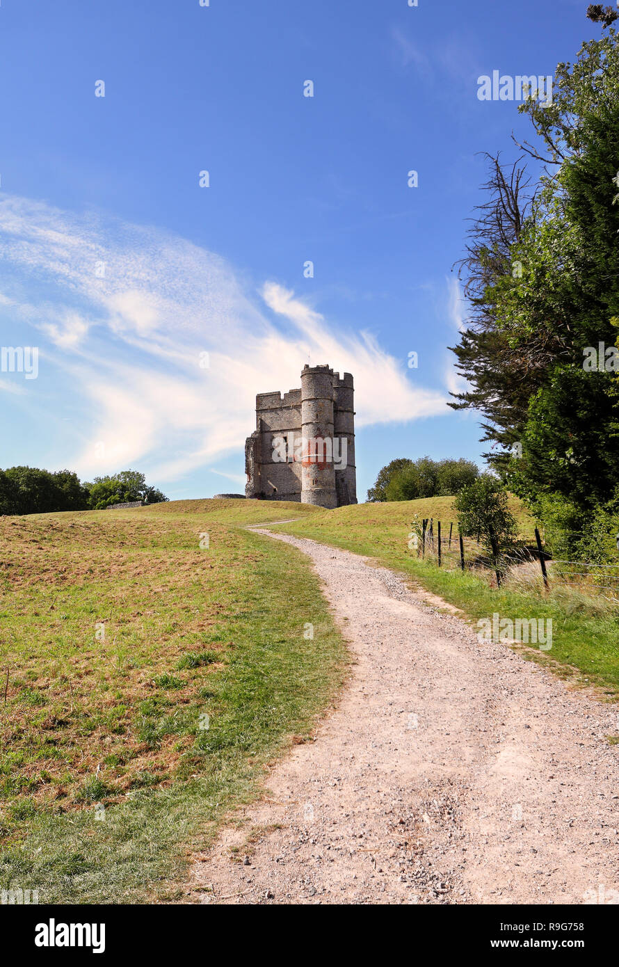 Remains of Medieval Donnington Castle  in West  Berkshire, England Stock Photo