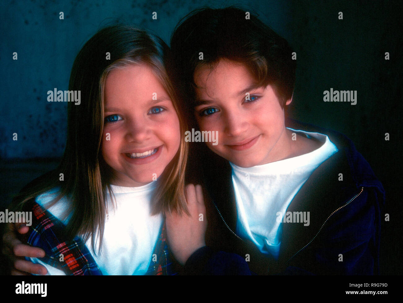 LOS ANGELES, CA -JUNE 6: (EXCLUSIVE) Actress Hannah Wood and brother actor Elijah Wood pose at a photo shoot on June 6, 1993 in Los Angeles, California. Photo by Barry King/Alamy Stock Photo Stock Photo