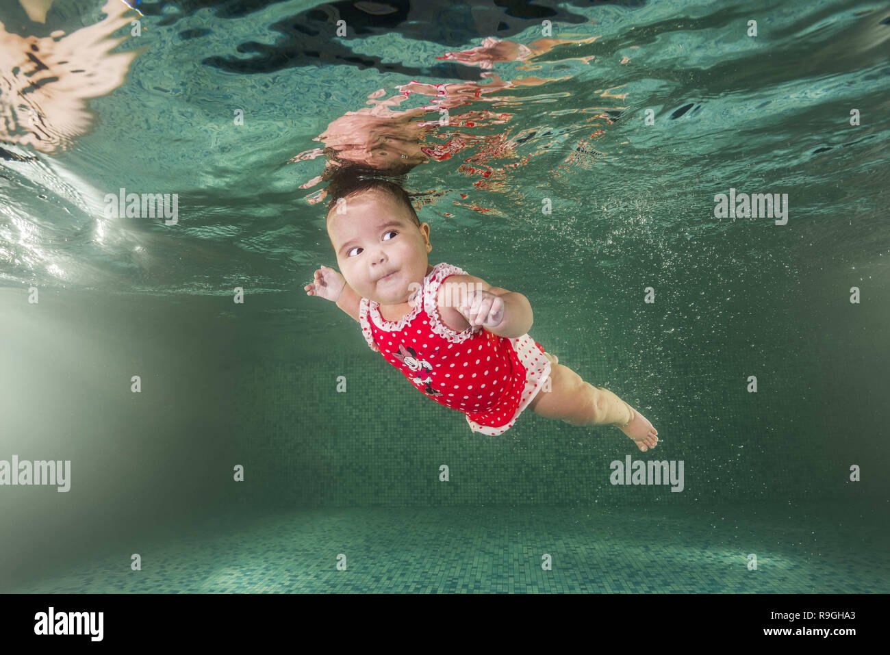 December 15, 2018 Odessa, Ukraine, Europe A little girl in red