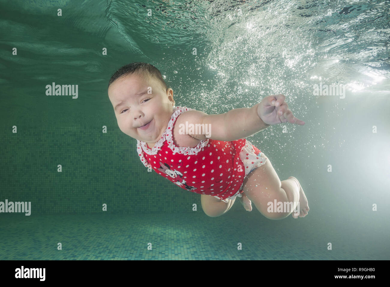 December 15, 2018 Odessa, Ukraine, Europe A little girl in red