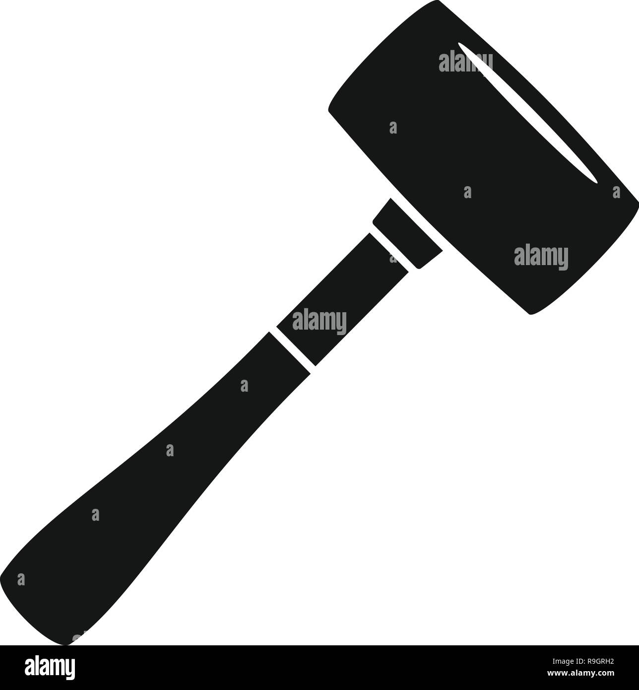 Sledge hammer icon. Simple illustration of sledge hammer vector icon