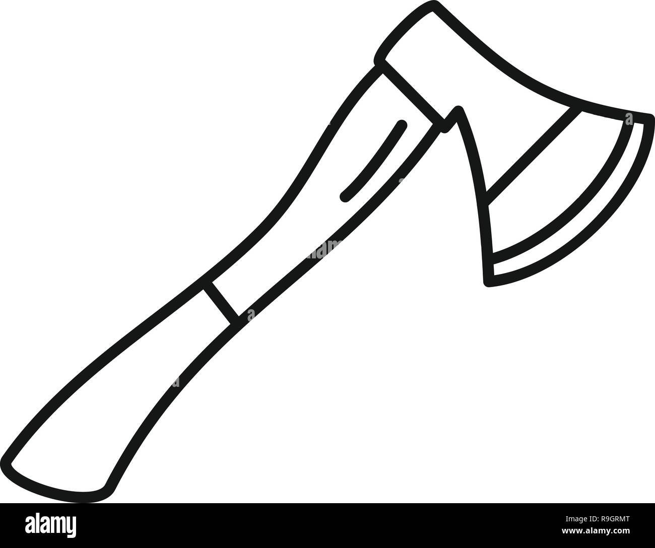 Axe tool icon. Outline axe tool vector icon for web design isolated on