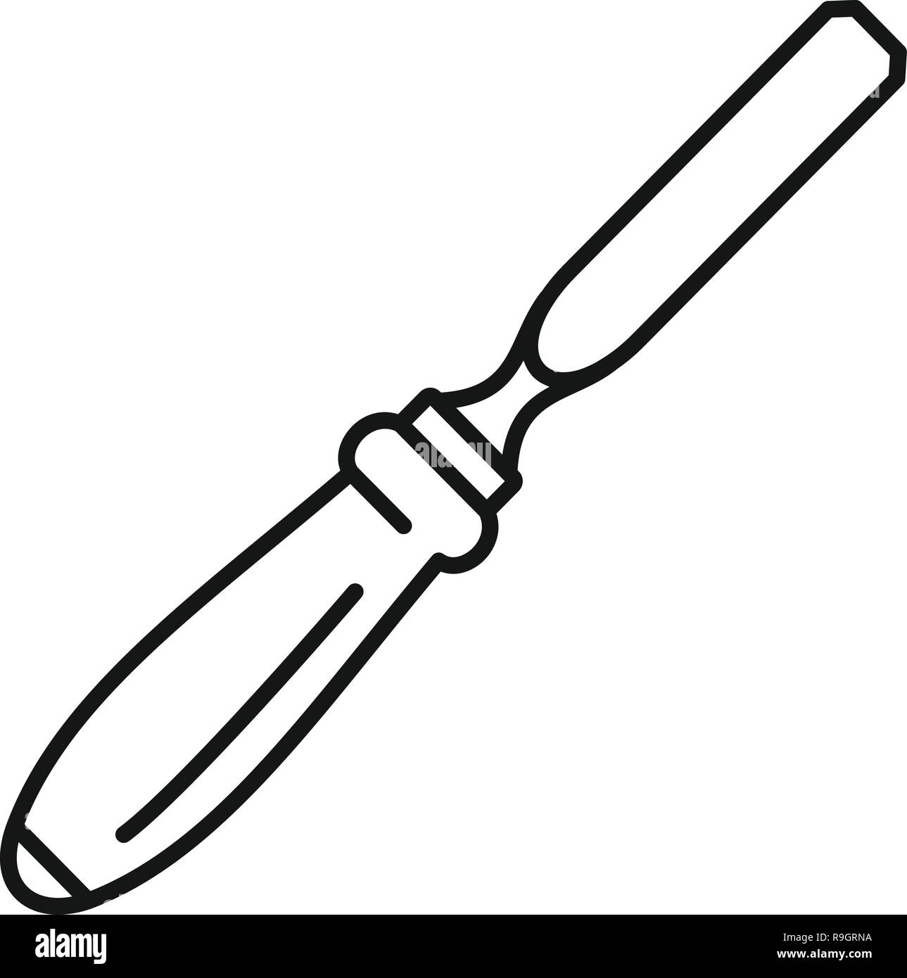 Wood metal rasp icon. Outline wood metal rasp vector icon for web ...