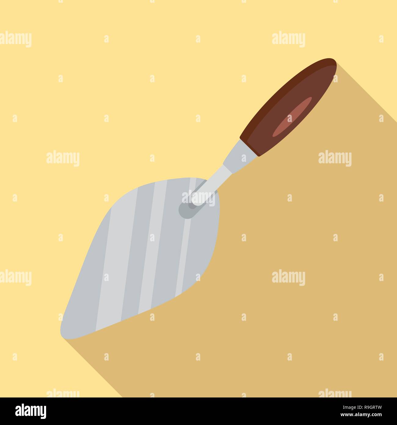 Trowel tool icon. Flat illustration of trowel tool vector icon for web design Stock Vector Image