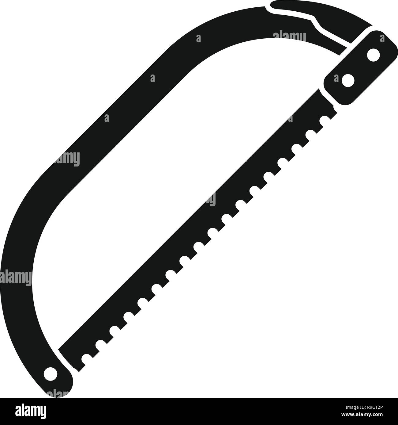 Metal bandsaw icon. Simple illustration of metal bandsaw vector icon