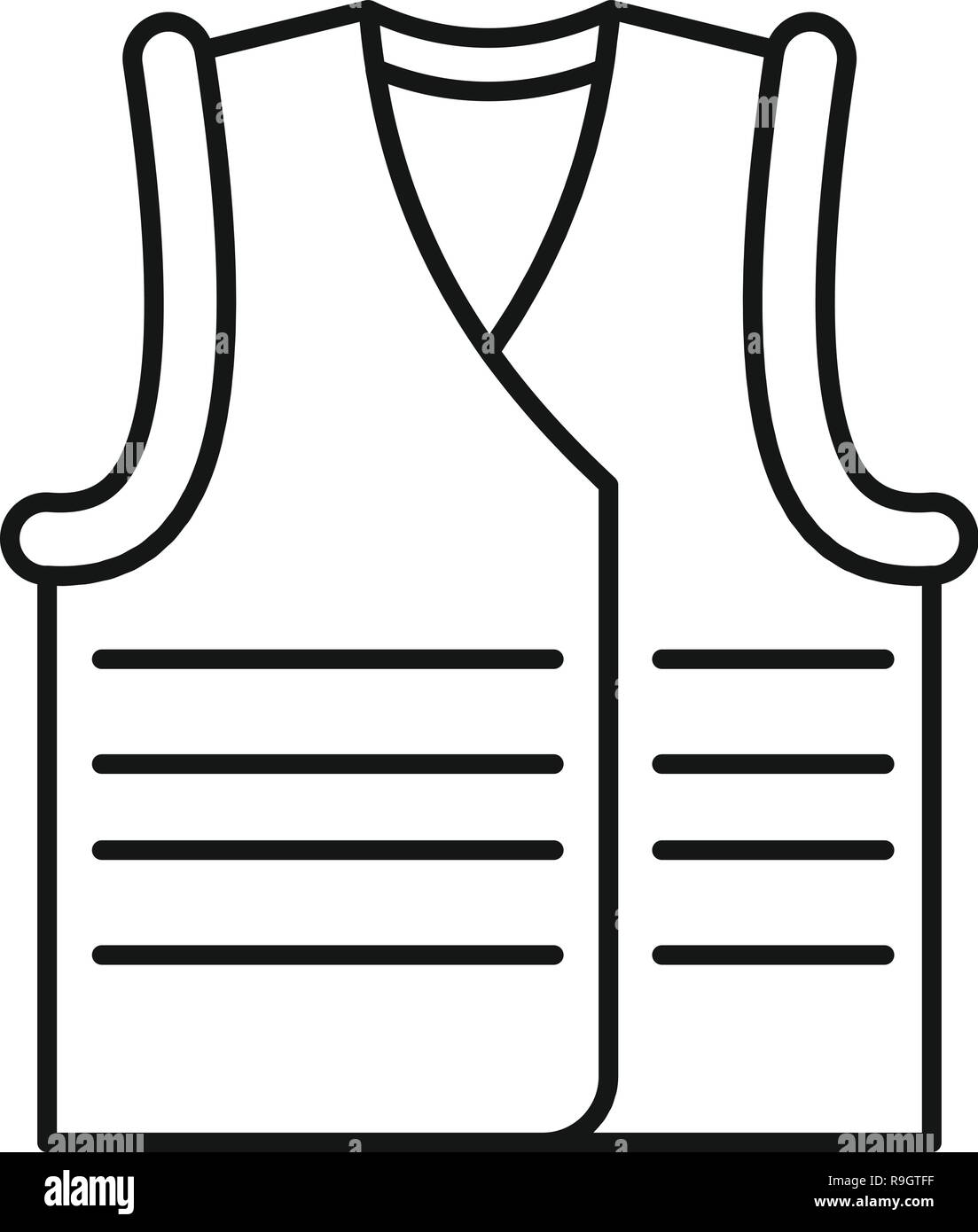 Safety vest icon. Outline safety vest vector icon for web design ...