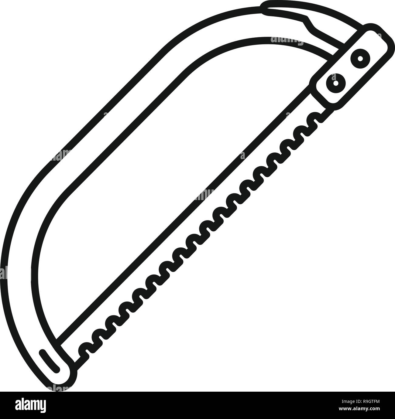 Metal bandsaw icon. Outline metal bandsaw vector icon for web design