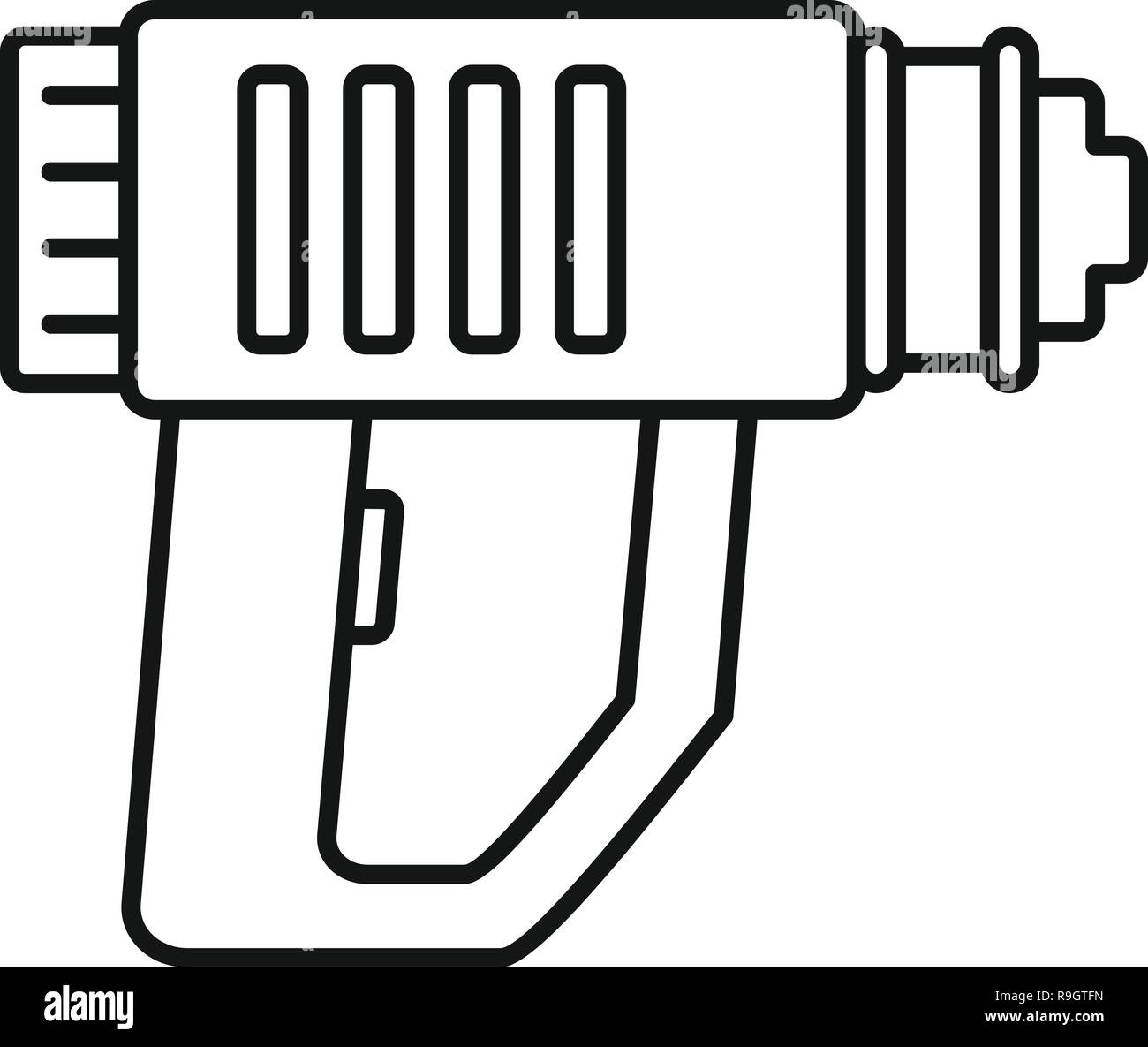 Impact drill icon. Outline impact drill vector icon for web design isolated on white background