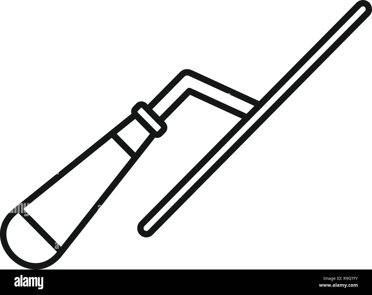 Trowel icon. Outline trowel vector icon for web design isolated on