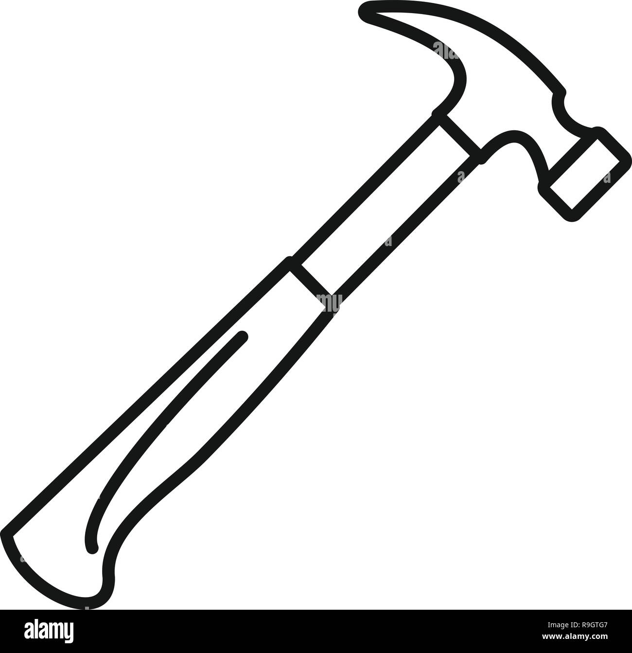 House hammer icon. Outline house hammer vector icon for web design isolated  on white background Stock Vector Image & Art - Alamy