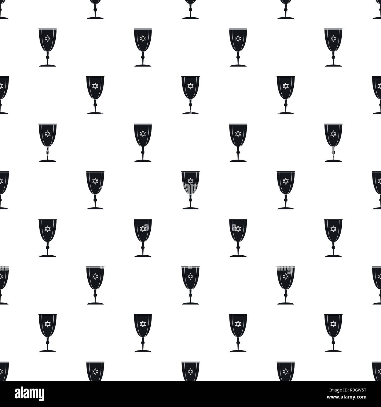 Judaism cup pattern seamless vector repeat geometric for any web design Stock Vector