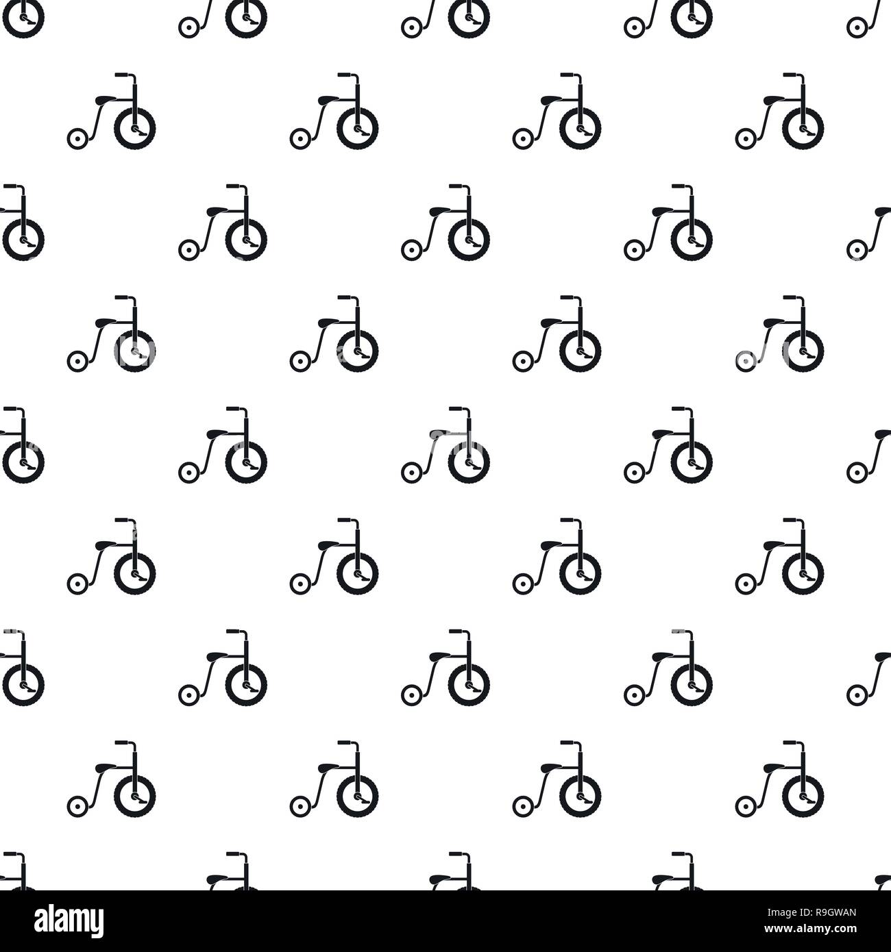 Plastic tricycle pattern seamless vector repeat geometric for any web design Stock Vector