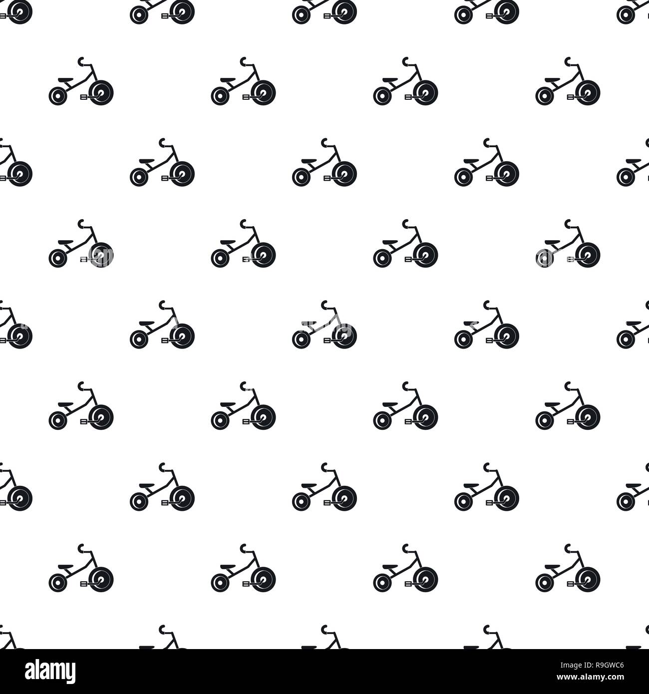 Kid tricycle pattern seamless vector repeat geometric for any web design Stock Vector