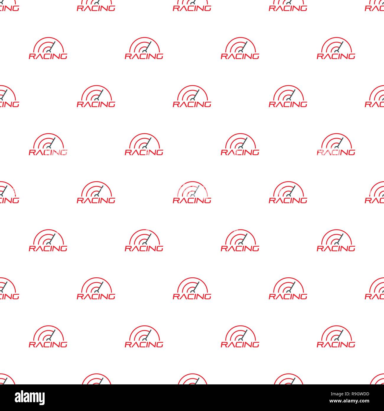Racing line speedometer pattern seamless vector repeat for any web design Stock Vector