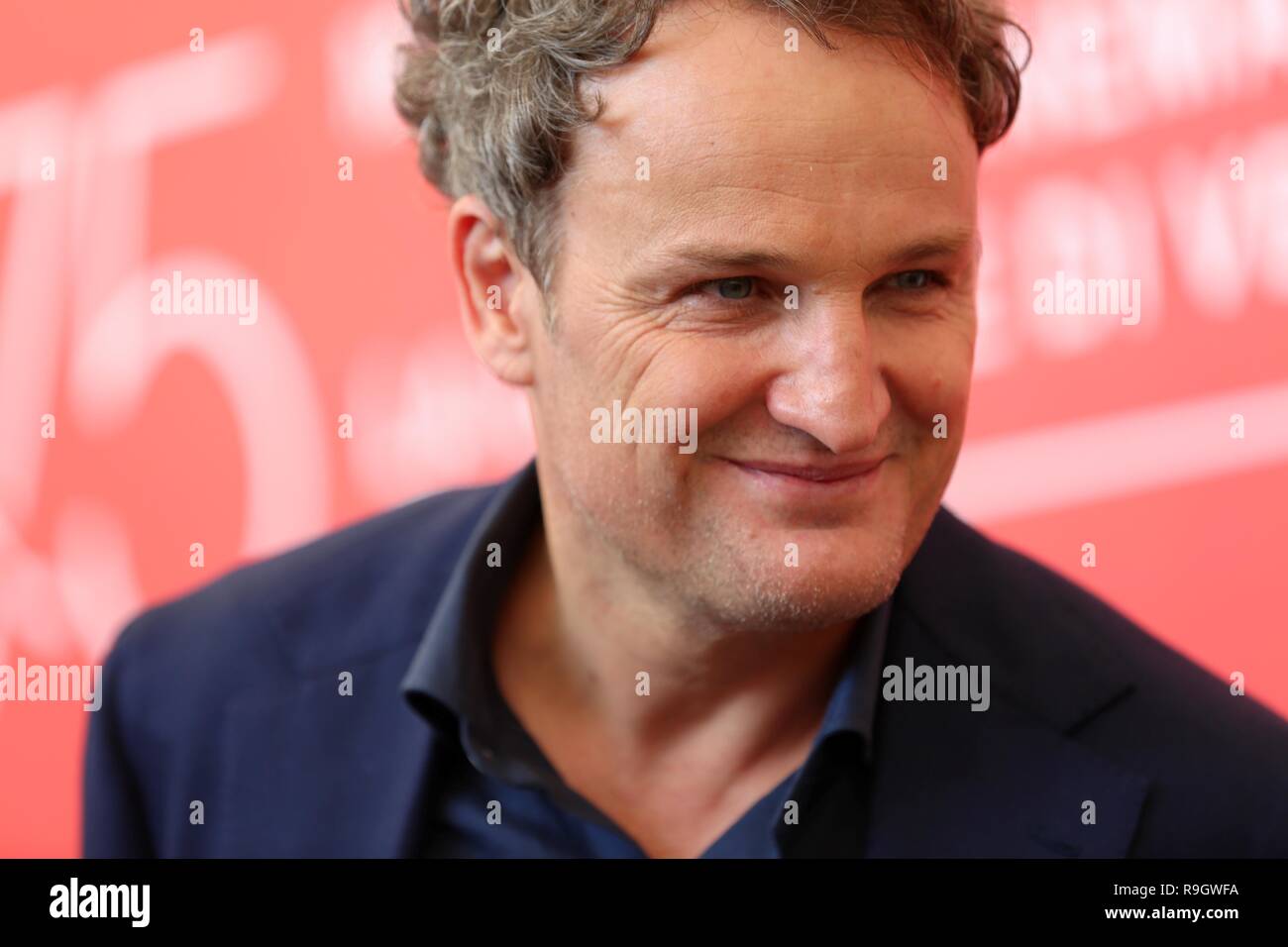 VENICE, ITALY – AUG 29, 2018: Jason Clarke attends the 'First Man' photocall during the 75th Venice International Film Festival (Ph: Mickael Chavet) Stock Photo