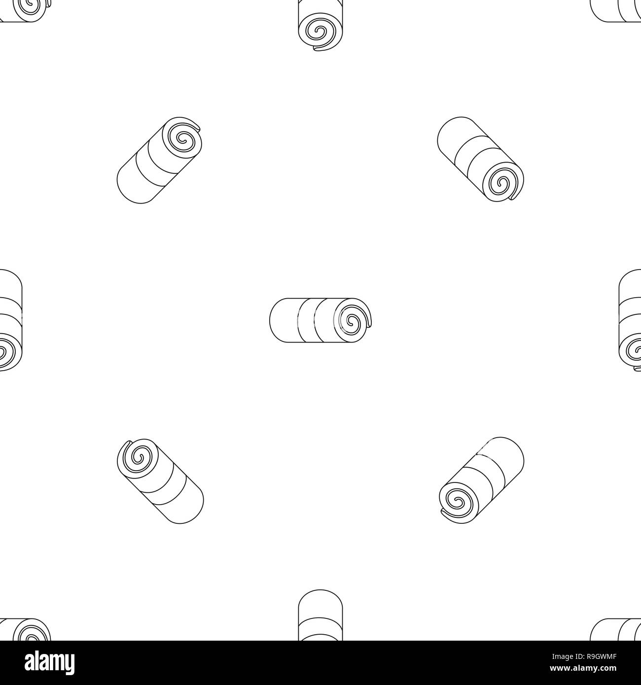 Rolled towel icon. Outline illustration of rolled towel vector icon for ...