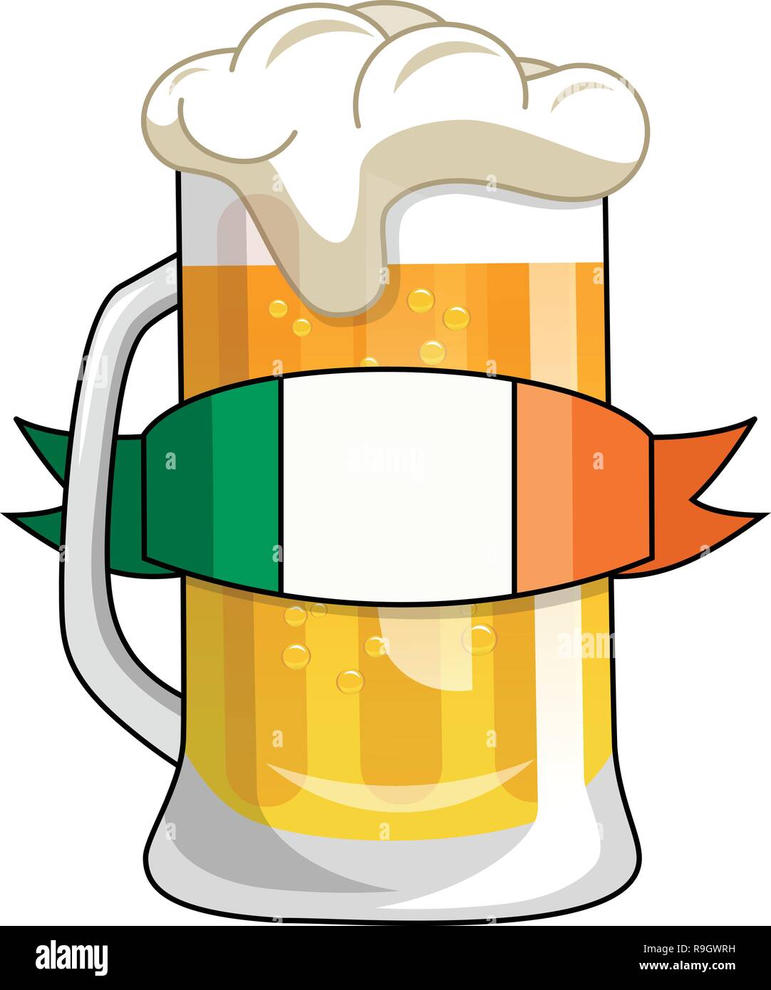 Irish beer mug isolated on white Stock Vector Image & Art - Alamy