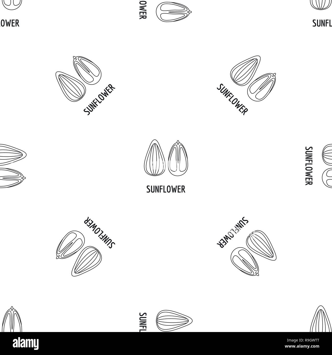 Sunflower seed icon. Outline illustration of sunflower seed vector icon ...