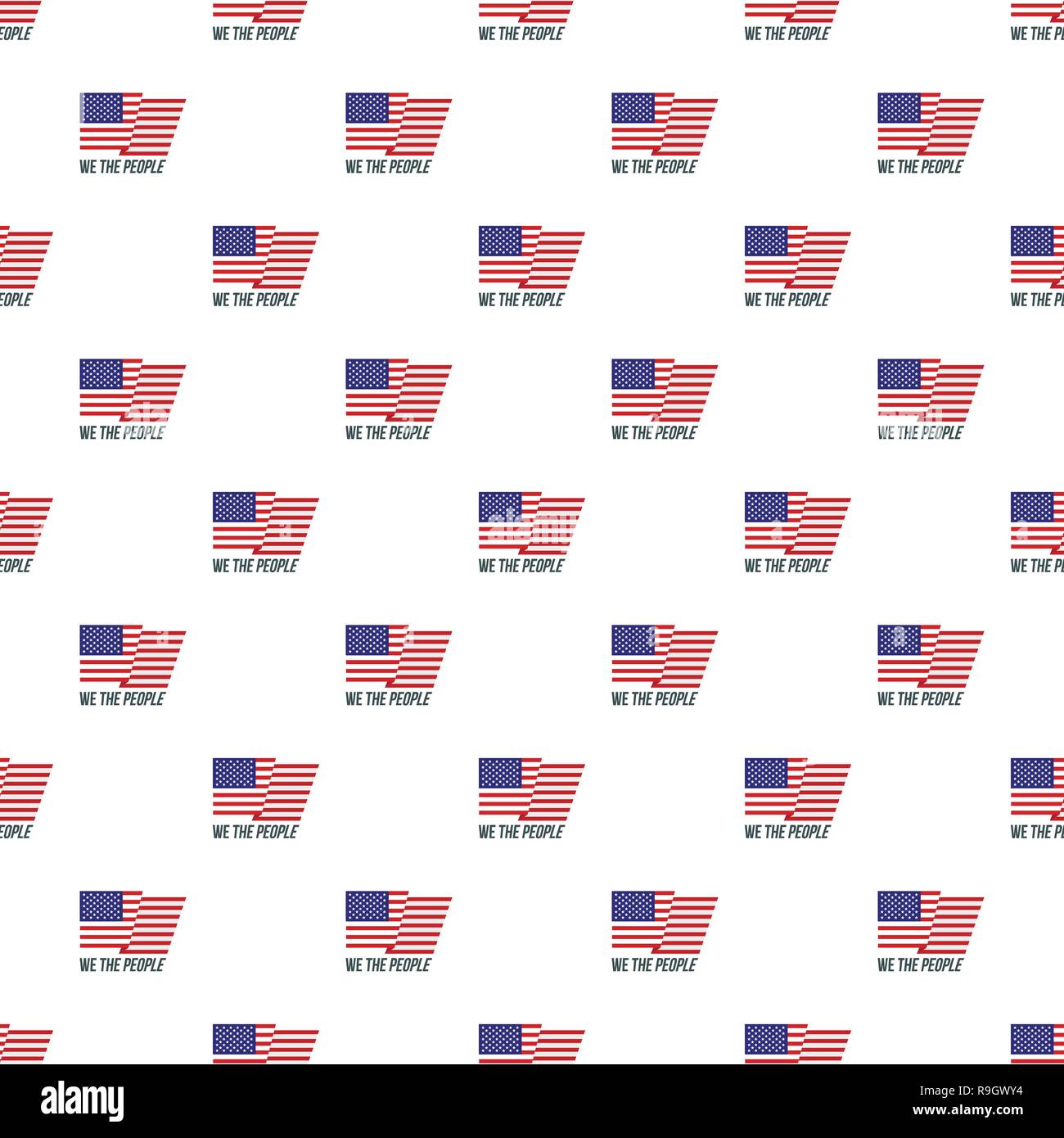 Usa we the people pattern seamless vector repeat for any web design Stock Vector