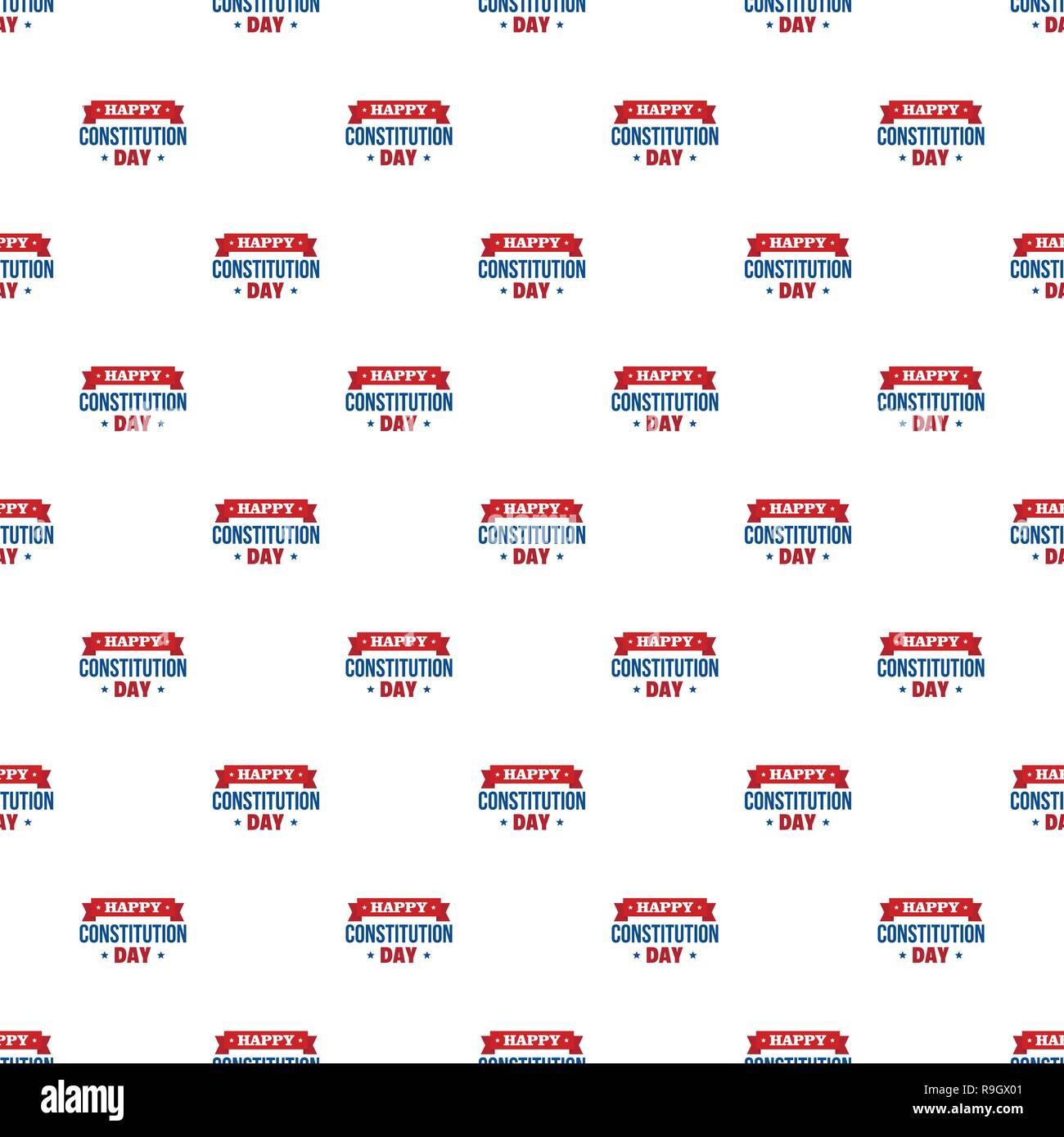 Constitution day badge pattern seamless vector repeat for any web design Stock Vector