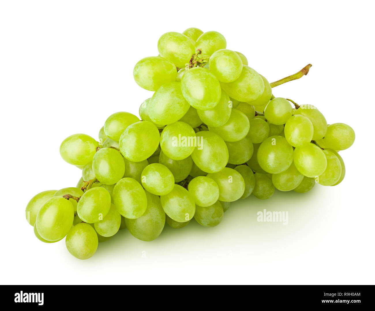 Green grape, isolated on white background, clipping path, full depth of field Stock Photo