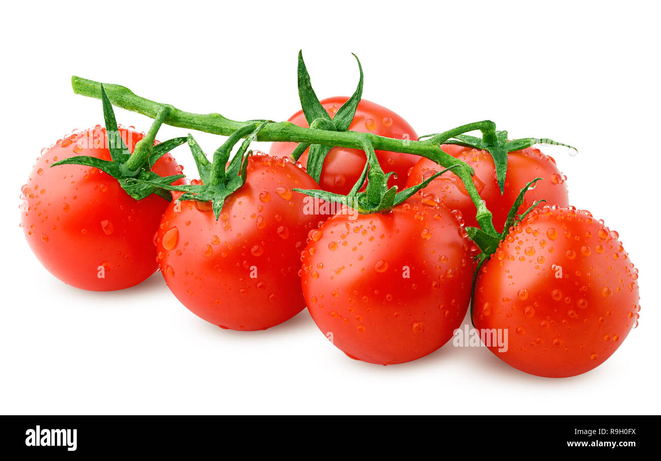 tomato cherry isolated on white background, clipping path, full depth of field Stock Photo