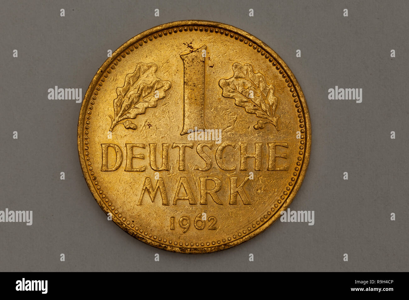Goldmark - German Deutsche Mark Coin of 1962 Stock Photo