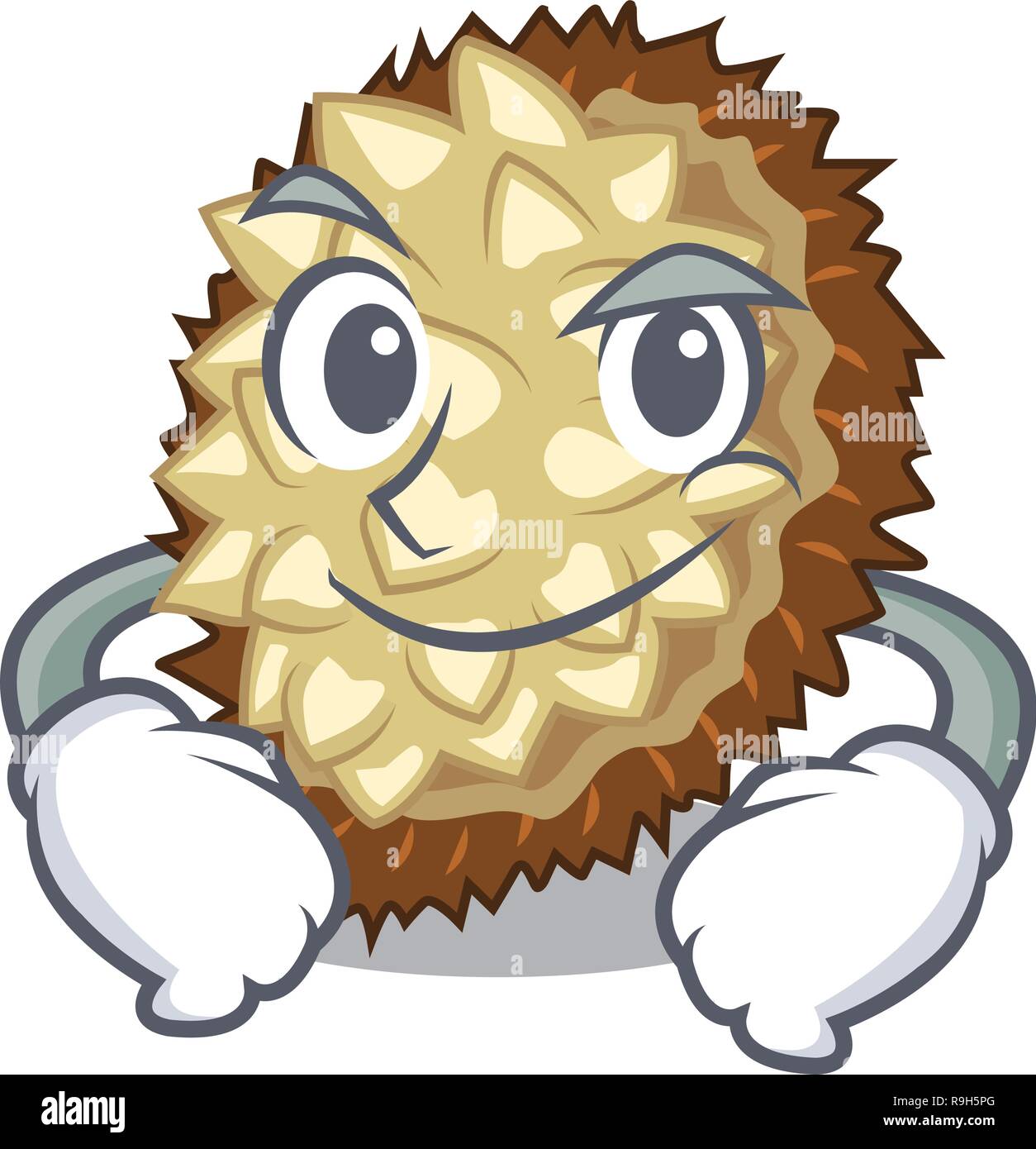 Smirking marang fruit in shape a cartoon Stock Vector