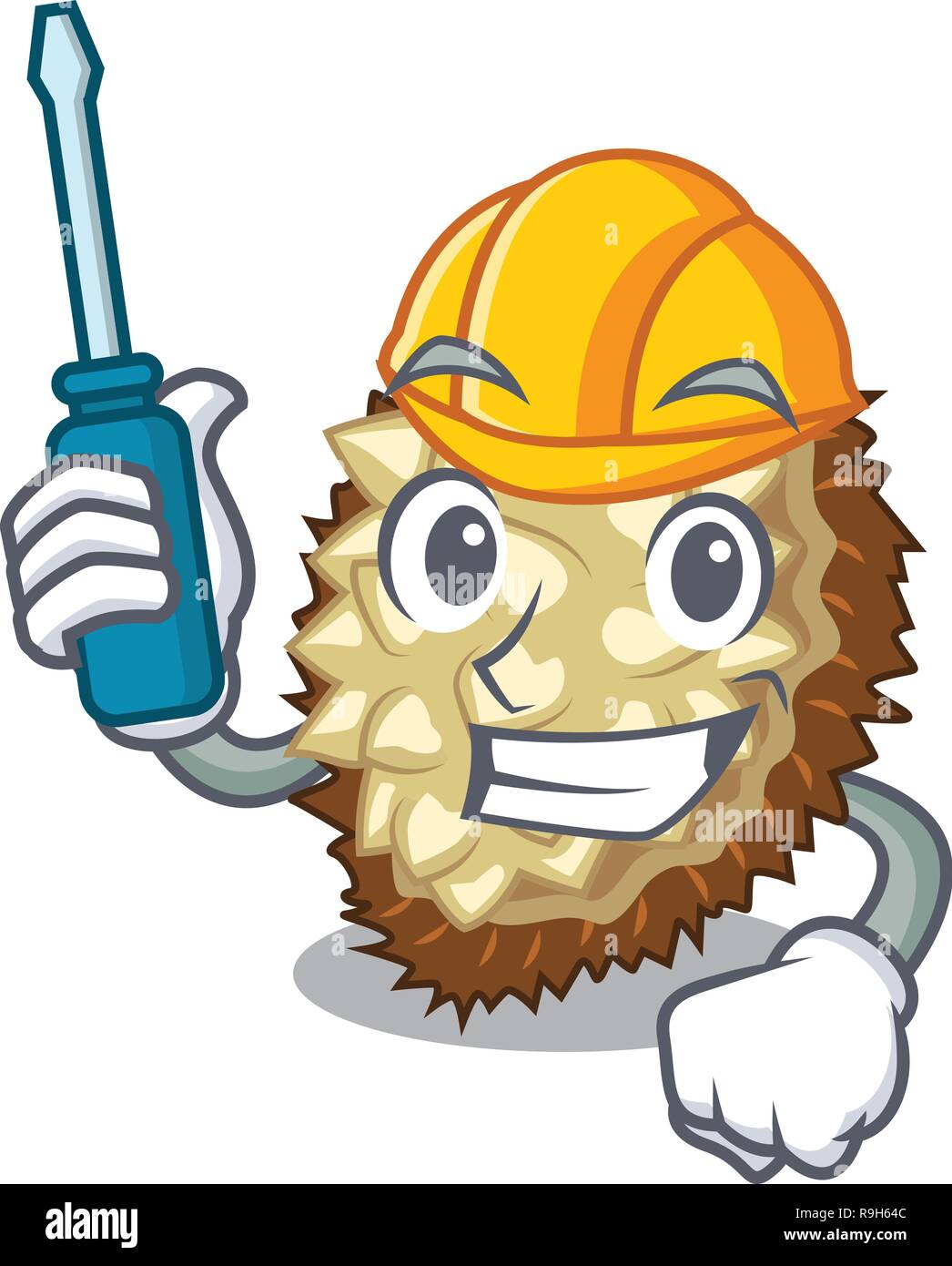 Automotive fruit marang is located in mascot Stock Vector