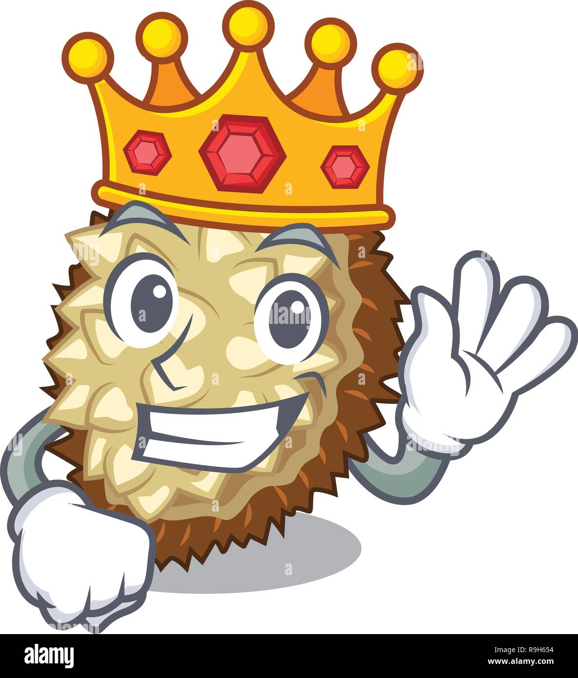 King fruit marang is located in mascot Stock Vector