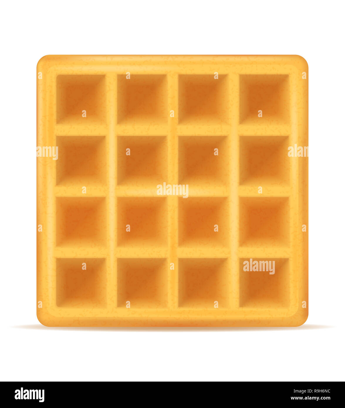 belgian waffle sweet dessert for breakfast vector illustration isolated ...