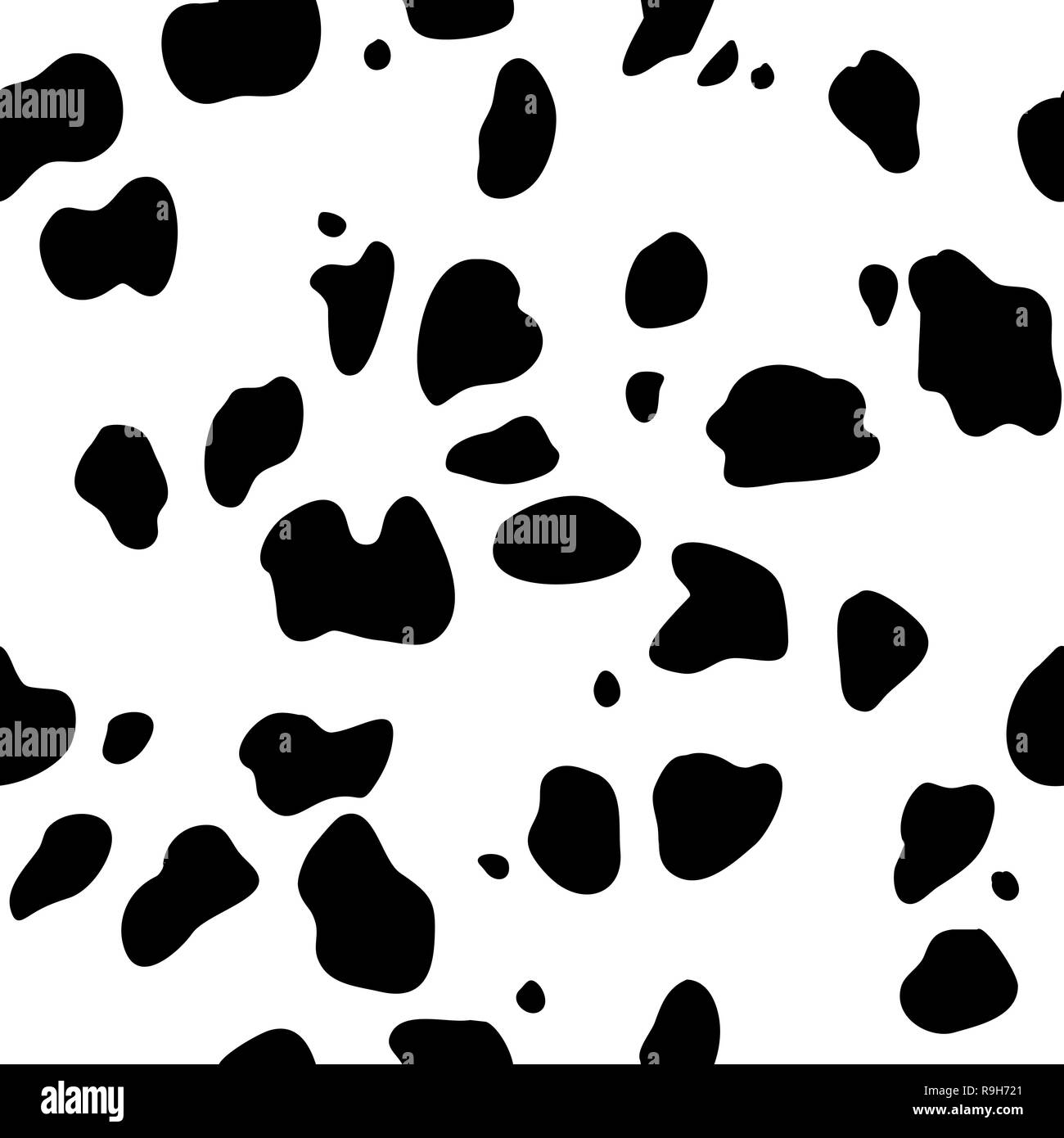 Seamless pattern of dalmatian spots Royalty Free Vector