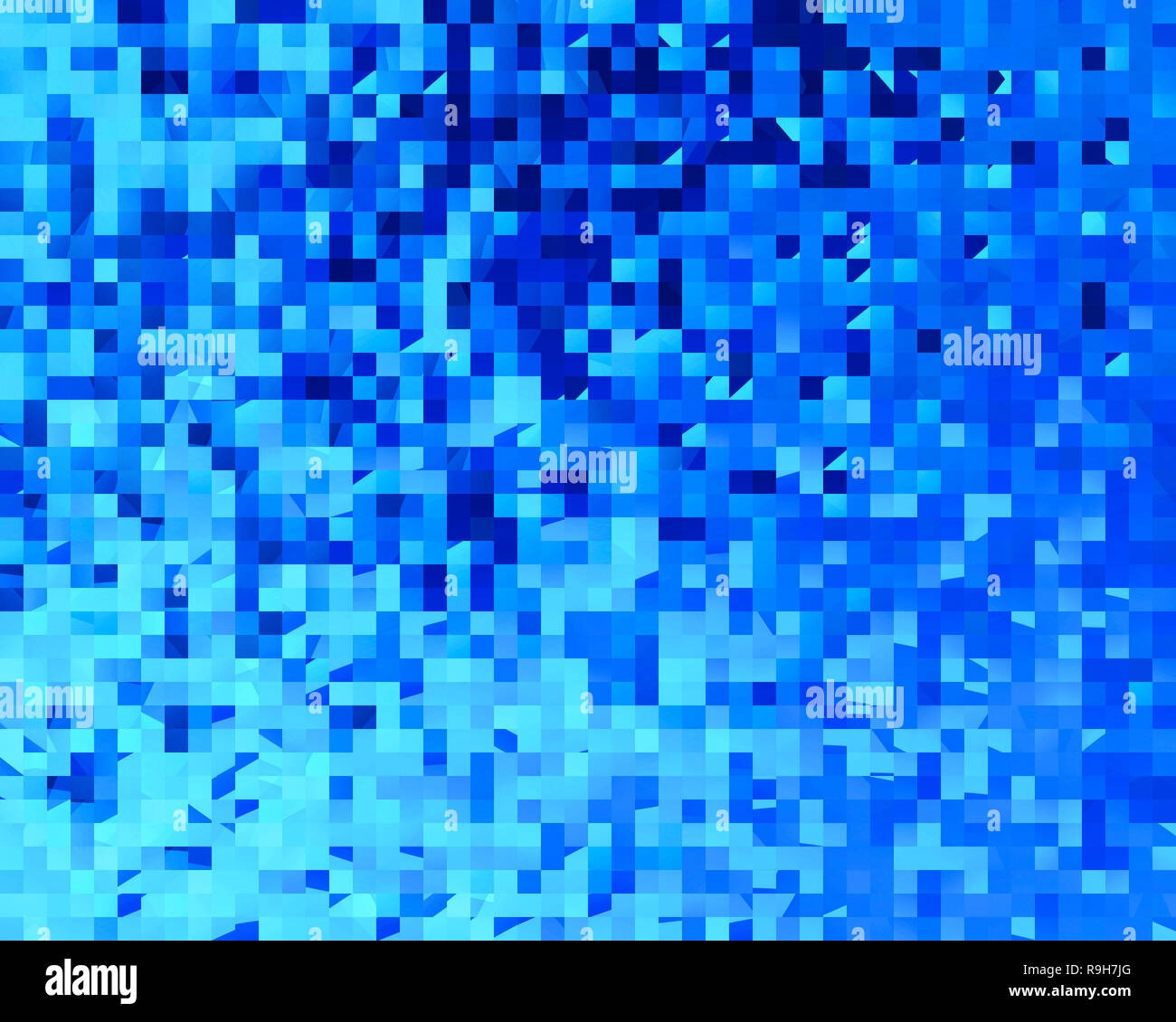 Abstract background with square tiles of blue color Stock Photo - Alamy