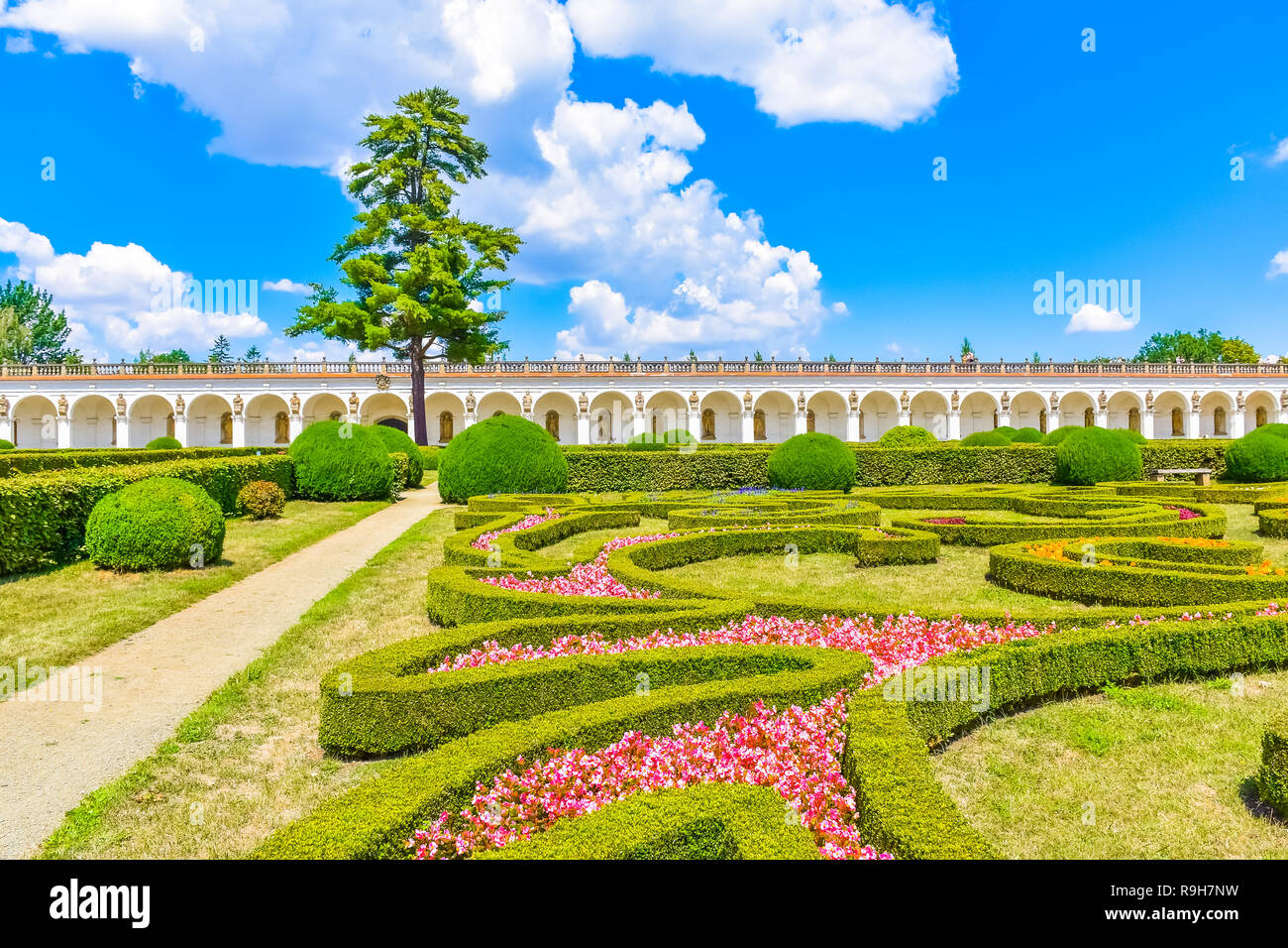 Beautiful garden, French style Unesco, Kvetna Zahrada, Kromeriz in Czech  Republic Stock Photo - Alamy