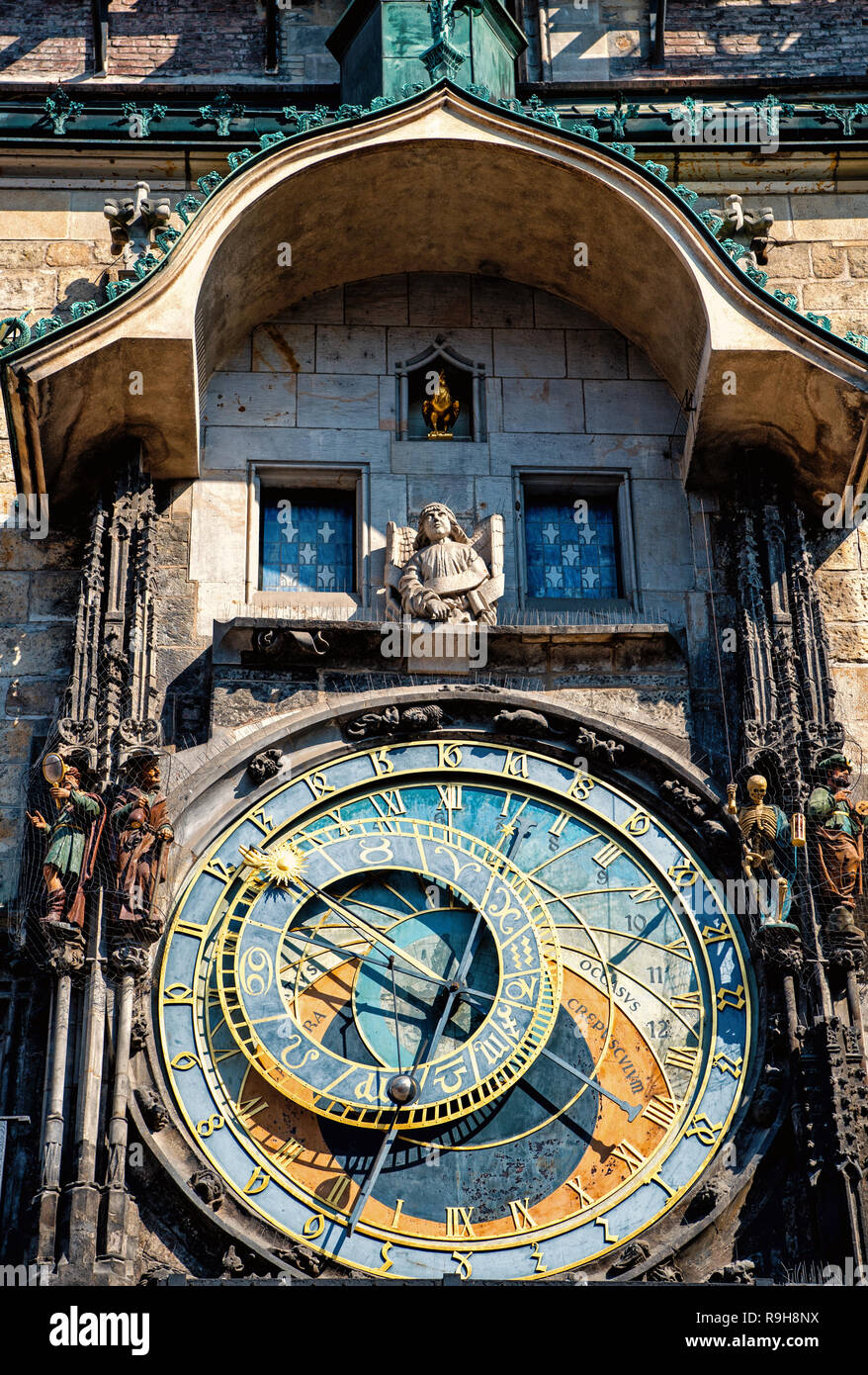 Prague Astronomical Clock in the Old Town of Prague. Czech republic