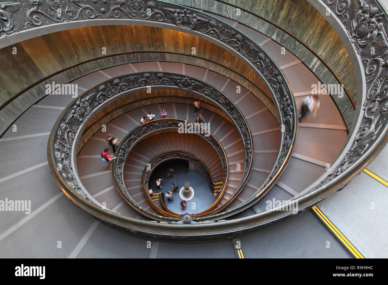 ROME, ITALY - OCTOBER 26: The Bramante Staircase in Vatican on OCTOBER 26, 2009. Double Helix Staircase in Vatican. Stock Photo