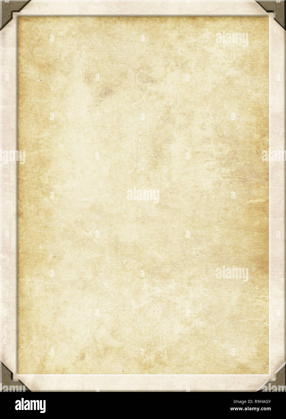 Retro frame with old paper Stock Photo - Alamy