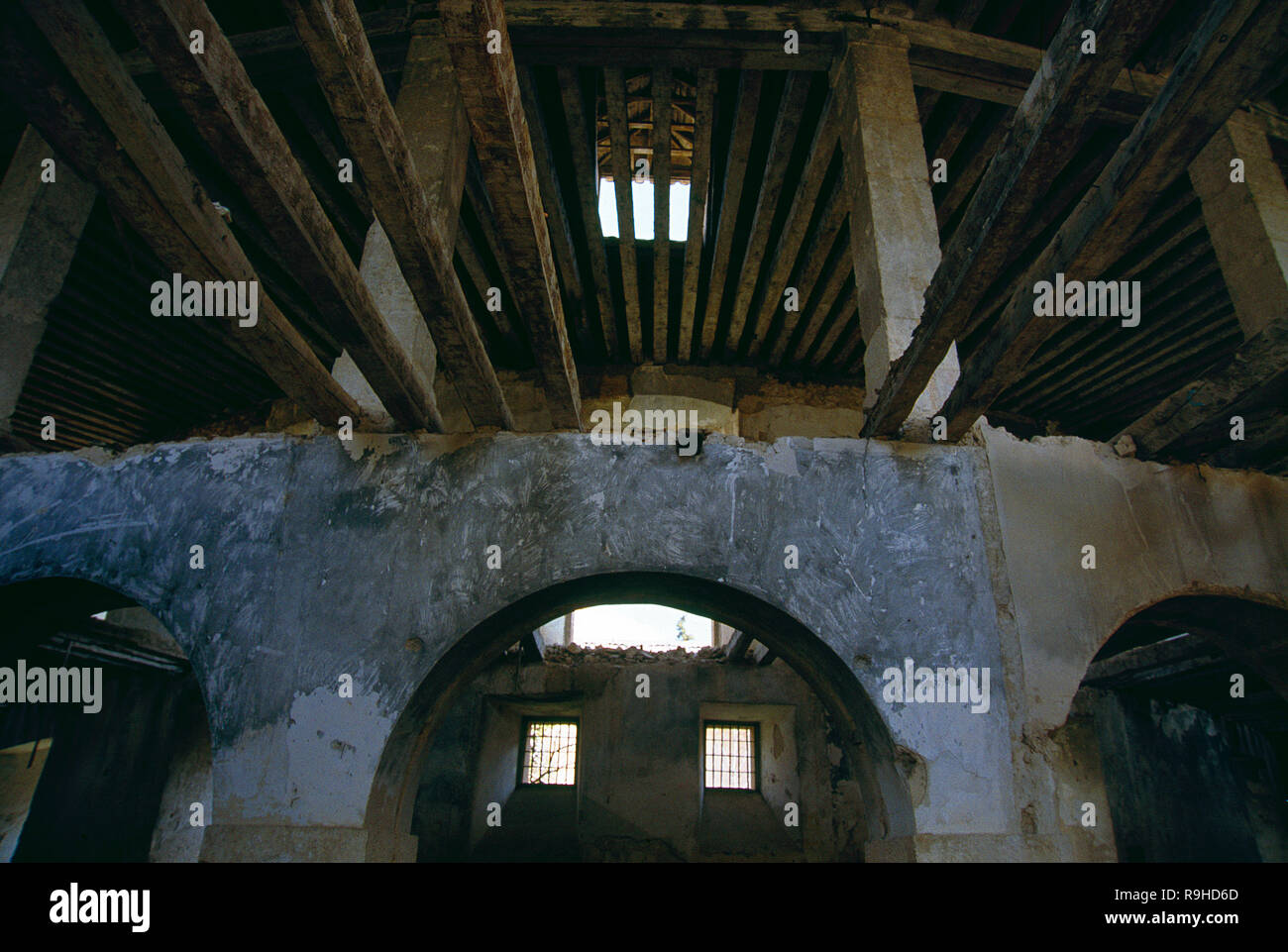 Ruins of old factory. Brihuega, Guadalajara province, Castilla La Mancha, Spain. Stock Photo
