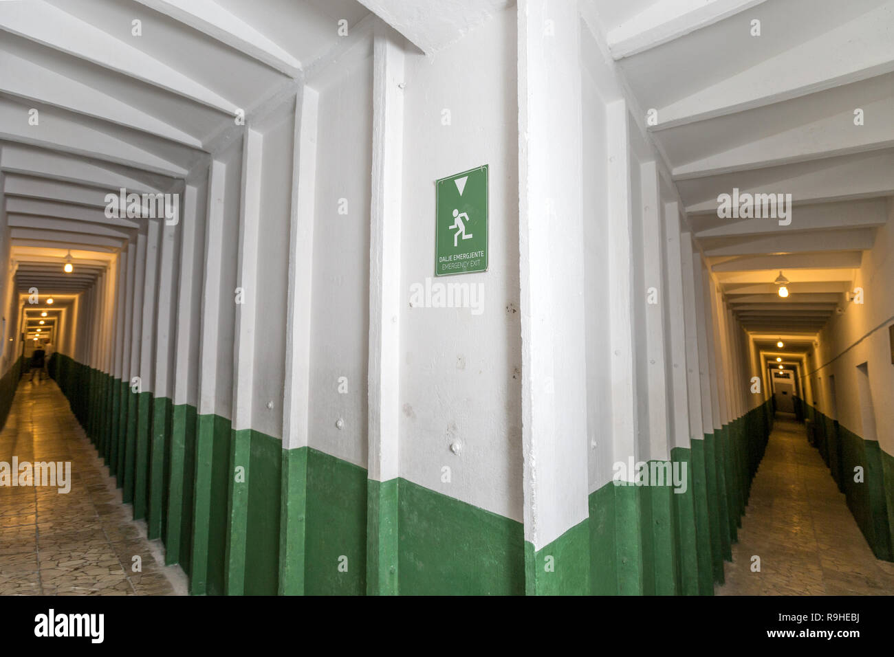 Corridor Bunk'Art nuclear bunker Tirana Albania Stock Photo