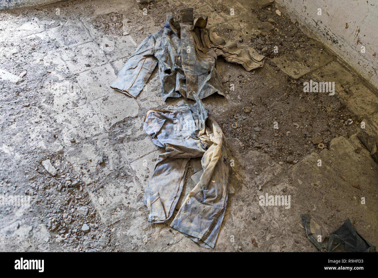Prisoners uniform, Spac communist prisoner torture camp, Albania Stock Photo