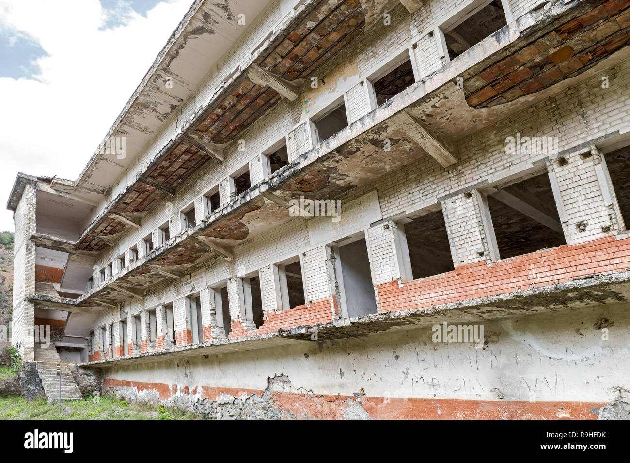 Prisoners sleeping cells, Spac communist prisoner torture camp, Albania Stock Photo