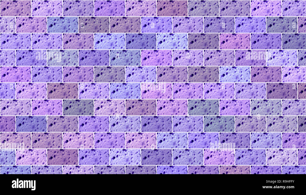 texture brick wall for background purple horizontal with a beautiful pattern Stock Photo